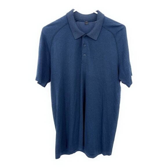 Lululemon Other - Lululemon Short Sleeve Polo Blue Shirt Mens Size L
